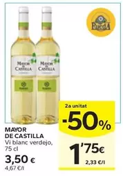 Oferta de Mayor De Castilla - Vi Blanc Verdejo por 3,5€ en Caprabo