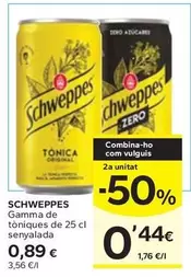 Oferta de Schweppes - Gamma De Toniques por 0,89€ en Caprabo