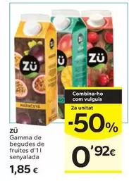 Oferta de Zu - Gamma De Begudes De Fruites por 1,85€ en Caprabo