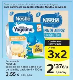 Oferta de Nestlé - Yogolino De Natilles Amb Gust De Vainilla por 3,55€ en Caprabo