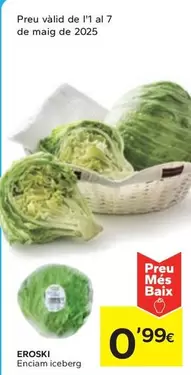 Oferta de Eroski - Enciam Iceberg por 0,99€ en Caprabo