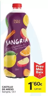 Oferta de Castillo De Areso - Sangria por 1,6€ en Caprabo