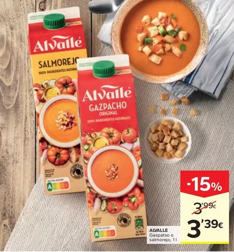 Oferta de Alvalle - Gaspatxo O Salmorejo por 3,39€ en Caprabo