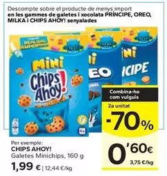 Oferta de Chips Ahoy - Galetes Minichips por 1,99€ en Caprabo