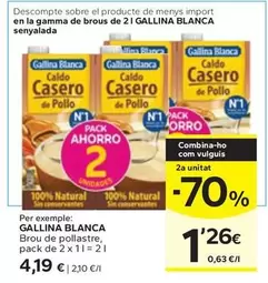 Oferta de Gallina Blanca - Brou De Pollastre por 4,19€ en Caprabo