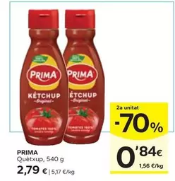 Oferta de Prima - Quètxup por 2,79€ en Caprabo