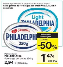Oferta de Philadelphia - Formatge Per Untar por 2,94€ en Caprabo