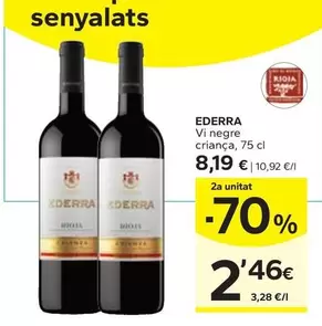 Oferta de Ederra - Vi Negre Criança por 8,19€ en Caprabo