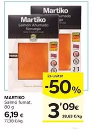 Oferta de Martiko - Salmó Fumat por 6,19€ en Caprabo
