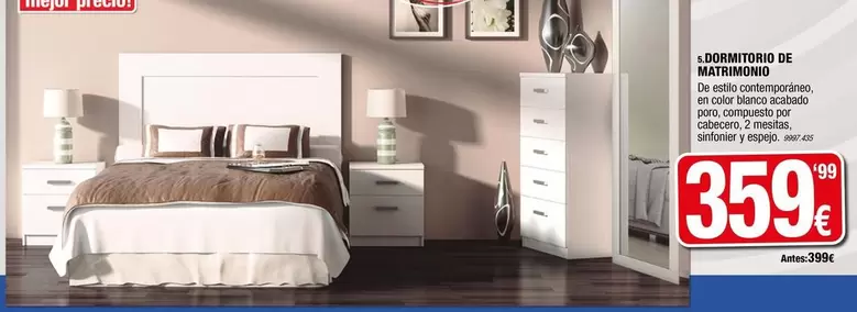 Oferta de Blanco - Conjunto Re: Matrimonio por 359,99€ en Rapimueble