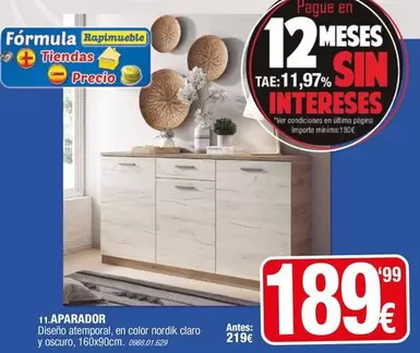 Oferta de Nordik - Aparador por 189,99€ en Rapimueble