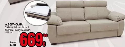 Oferta de Sistema - Sofa-cama por 609€ en Rapimueble