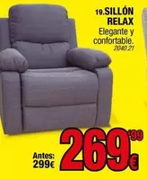 Oferta de Relax - Sillón por 269,99€ en Rapimueble