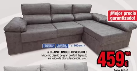 Oferta de Confort - 12 Chaiselongue Reversible por 459,99€ en Rapimueble