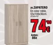 Oferta de Zapatero En Color Roble por 74,99€ en Rapimueble