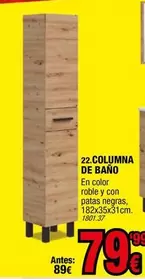 Oferta de Columna De Bano por 79,99€ en Rapimueble