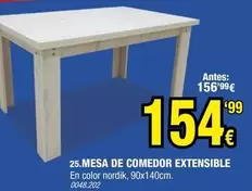 Oferta de Nordik - Mesa De Comedor Extensible por 154,99€ en Rapimueble