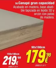 Oferta de Canapé Gran Capacidad por 179,99€ en Rapimueble