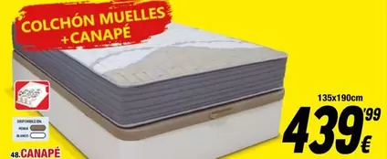 Oferta de Colchon Muelles + Canape por 439,99€ en Rapimueble
