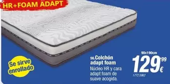 Oferta de HR - Ss Colchón Adapt Foam por 129,99€ en Rapimueble