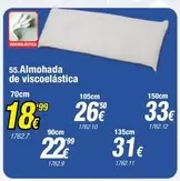 Oferta de Almohada De Viscoelastica por 18,99€ en Rapimueble