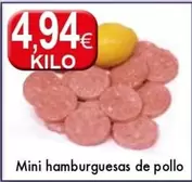 Oferta de Mini Hamburguesas De Pollo por 4,94€ en Congelados Copos