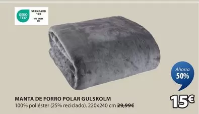 Oferta de Manta De Forro Polar Gulskolm por 15€ en JYSK