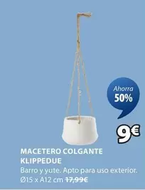 Oferta de Macetero Colgante por 9€ en JYSK