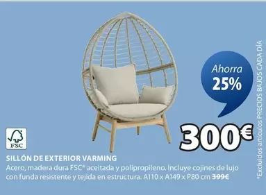 Oferta de Sillon De Exterior Varming por 300€ en JYSK