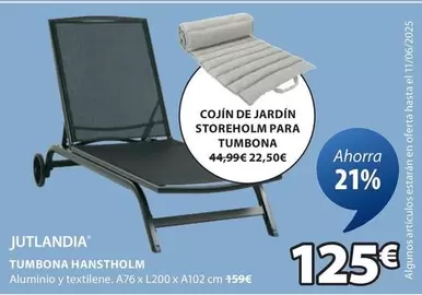 Oferta de Tumbona Hanstholm por 125€ en JYSK