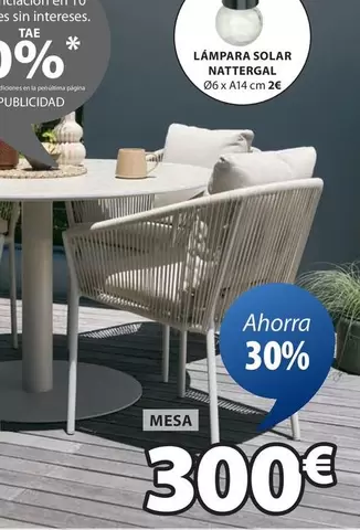 Oferta de Lampara Solar por 300€ en JYSK