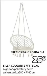 Oferta de Silla Colgante Nittedal por 25€ en JYSK