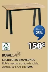 Oferta de Royal Oak - Escritorio Skovlundde por 150€ en JYSK
