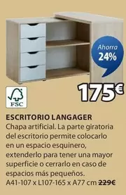 Oferta de Escritorio Langager por 175€ en JYSK