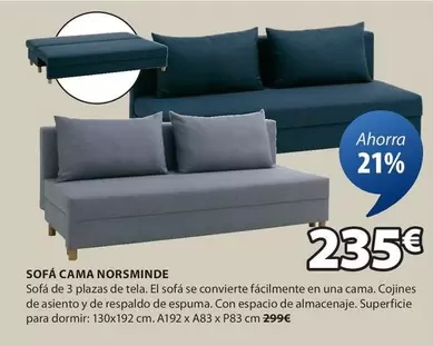 Oferta de Sofá Cama por 235€ en JYSK