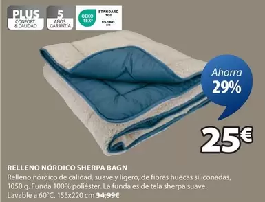 Oferta de Relleno Nordico Sherpa Bagn por 25€ en JYSK