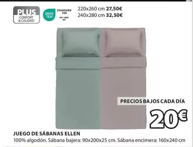 Oferta de Juego De Sábanas Ellen por 20€ en JYSK
