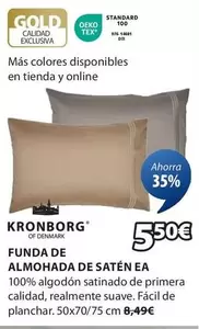 Oferta de Kronborg - Funda De Almohada De Satén Ea por 5,5€ en JYSK