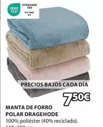 Oferta de Manta De Forro Polar Dragehode por 7,5€ en JYSK