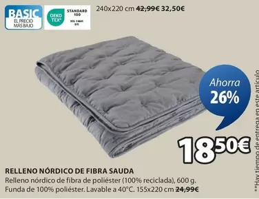 Oferta de Relleno Nórdico De Fibra Sauda por 18,5€ en JYSK