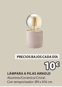 Oferta de Lámpara A Pilas Arnold por 10€ en JYSK