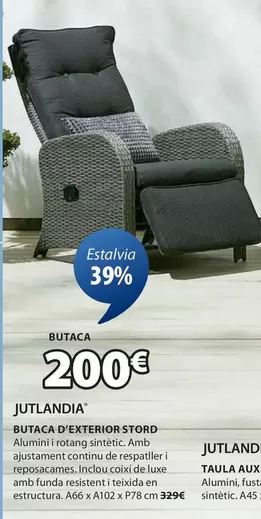 Oferta de Butaca D'exterior Stord por 200€ en JYSK