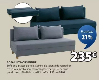 Oferta de Sofa Llit Norsminde por 235€ en JYSK