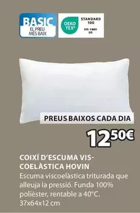 Oferta de Coixi D'escuma Vis-Colástica Hovin por 12,5€ en JYSK