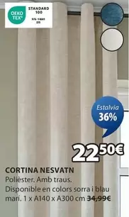 Oferta de Cortina Nesvatn por 22,5€ en JYSK