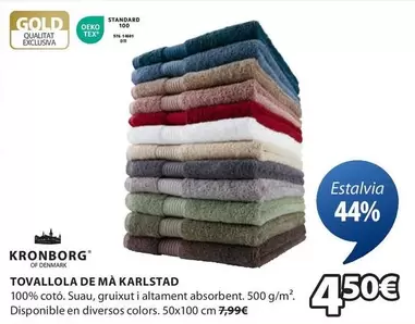 Oferta de Kronborg - Tovallola De Ma Karlistad por 4,5€ en JYSK