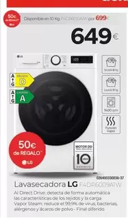 Oferta de LG - Lavasecadora F4DR6009A1W  por 649€ en Tien 21