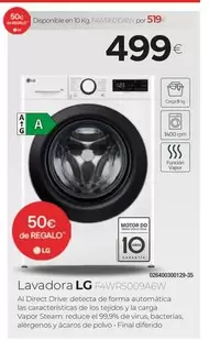 Oferta de LG - Lavadora F4WR5009A6W  por 499€ en Tien 21