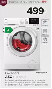 Oferta de AEG - Lavadora LFR611402B  por 499€ en Tien 21