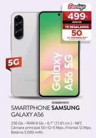 Oferta de Samsung - Smartphone Galaxy A56 por 499€ en Tien 21